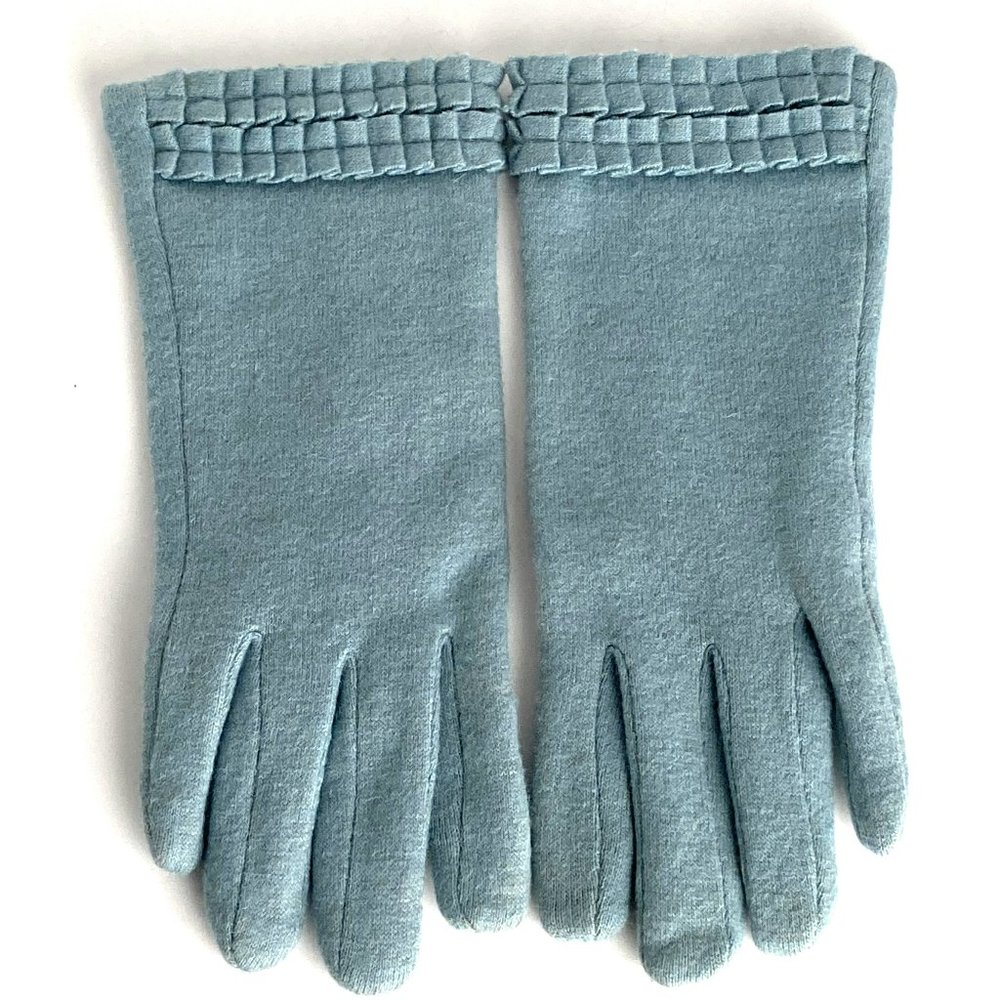Land's End * Women's Fleece lined Wool Gloves * EZ touch Large